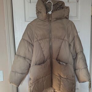Zara Kids Tan Puffer Jacket with Hood